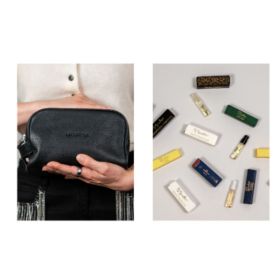 MAXAROMA Leather Toiletry Bag + Samples (U)