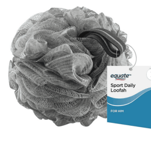 Equate Beauty Men's Body Sport Bath Loofah, Mesh Netting, Extra Large, Multiple Colors, 1 Count