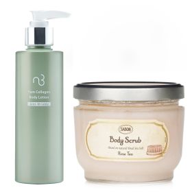 SABON - Sabon Body Scrub - Rose Tea  X Natural Beauty Yam Collagen Body Lotion 2pcs